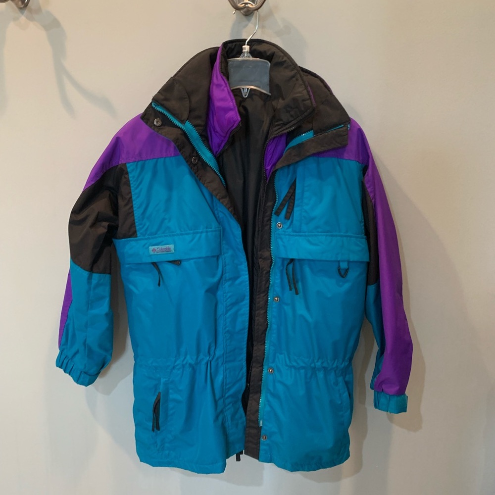 Vintage ski jacket 3 in 1 jackets.  Inner jacket is reversible